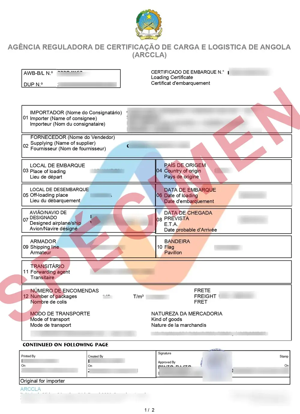 Document d’exemple officiel CNCA Angola