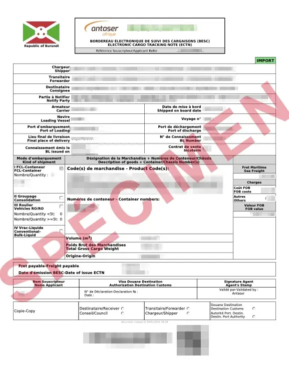 Document d’exemple officiel ECTN Burundi