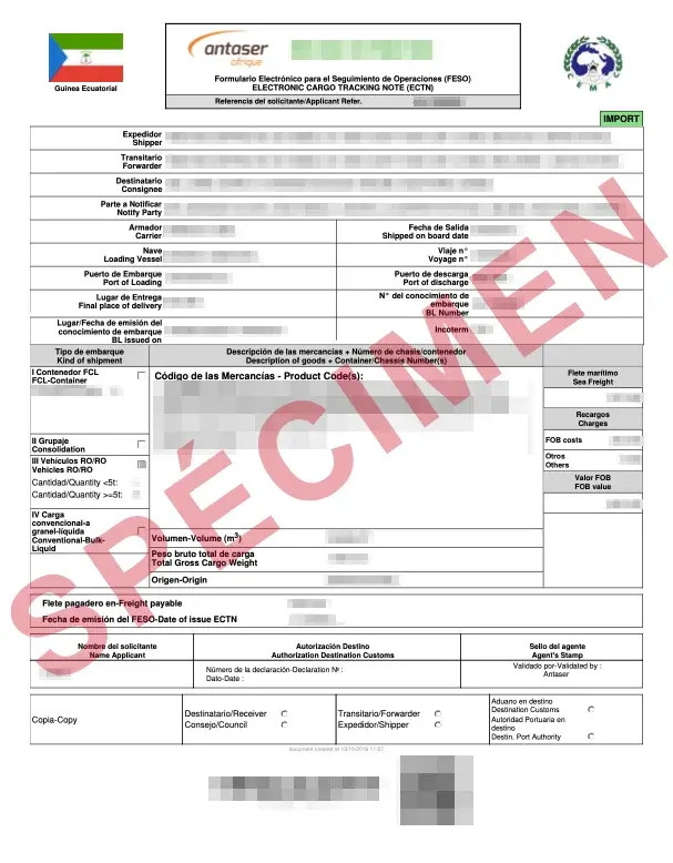 Document d’exemple officiel ECTN Equatorial Guinea