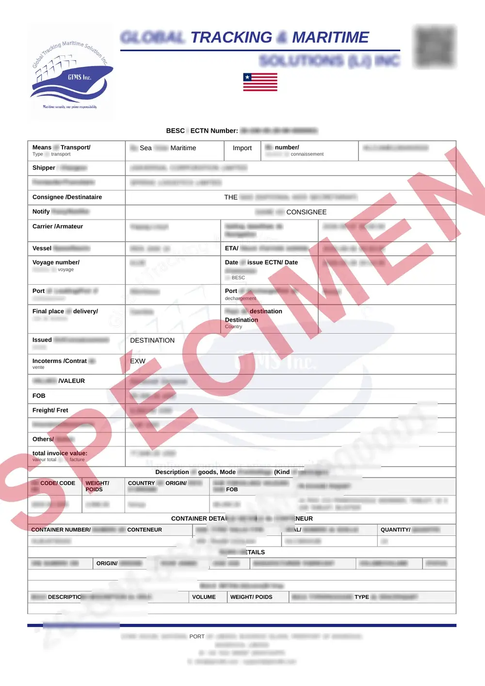 Document d’exemple officiel CTN Gambia