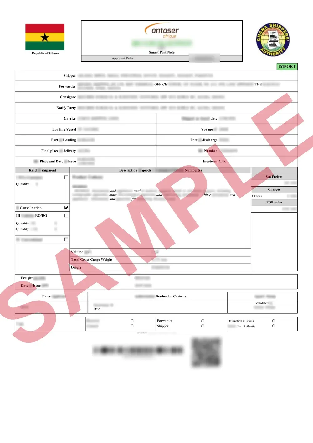 Official Ghana CTN sample document