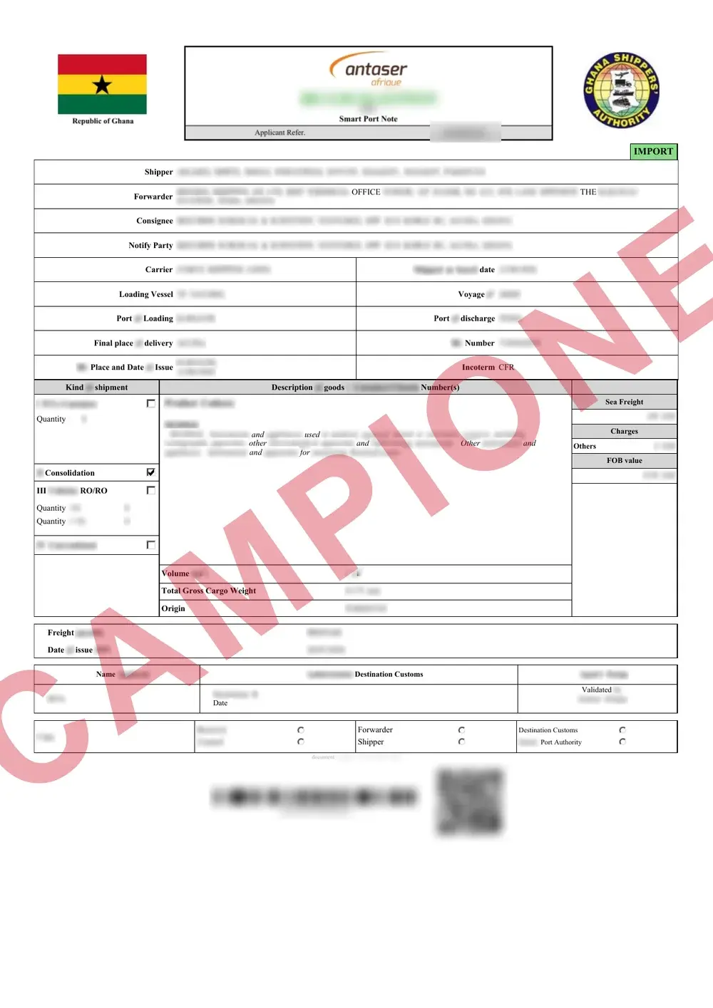 Documento di esempio ufficiale CTN Ghana