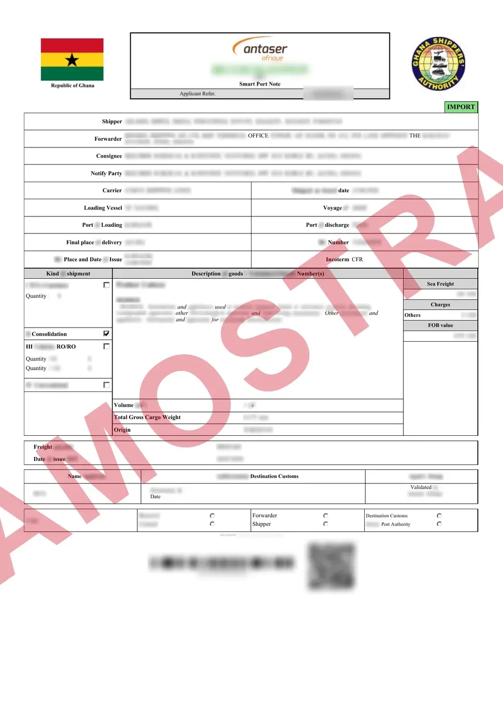Documento de exemplo oficial CTN Ghana