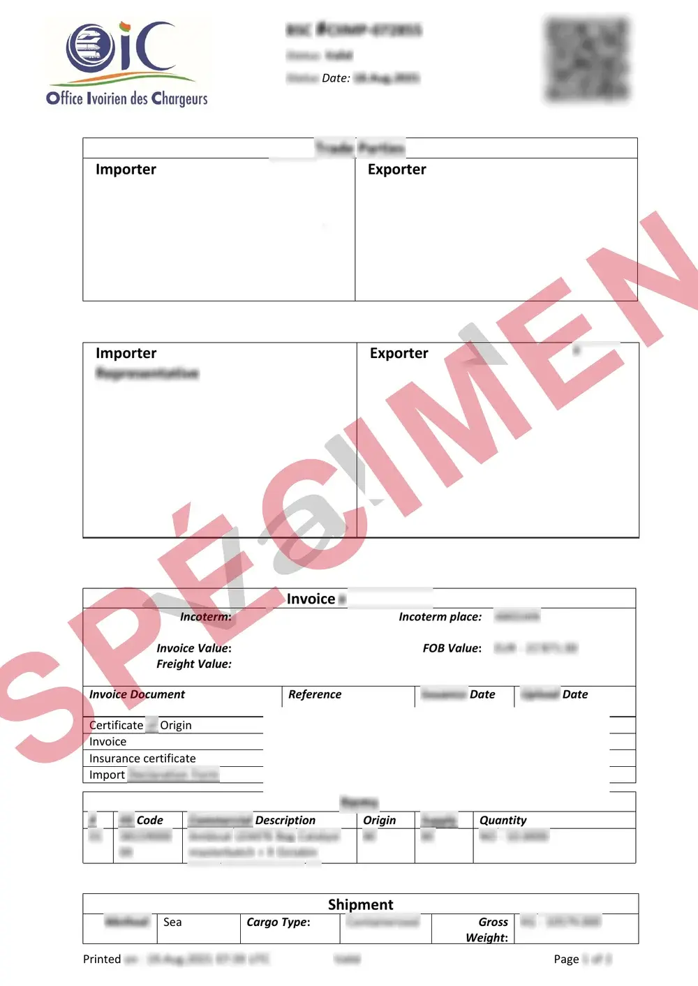 Document d’exemple officiel BSC Ivory Coast