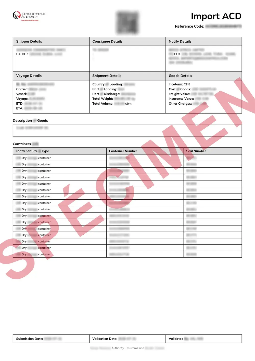 Document d’exemple officiel ACD Kenya