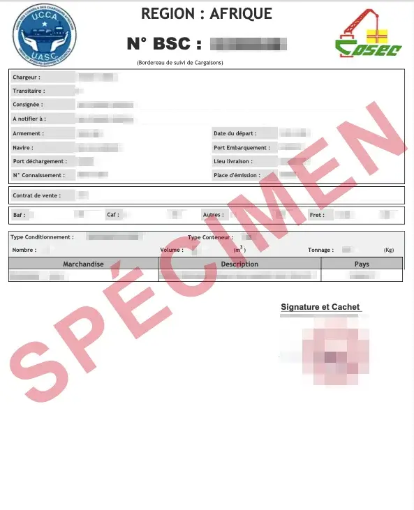 Document d’exemple officiel BESC Senegal