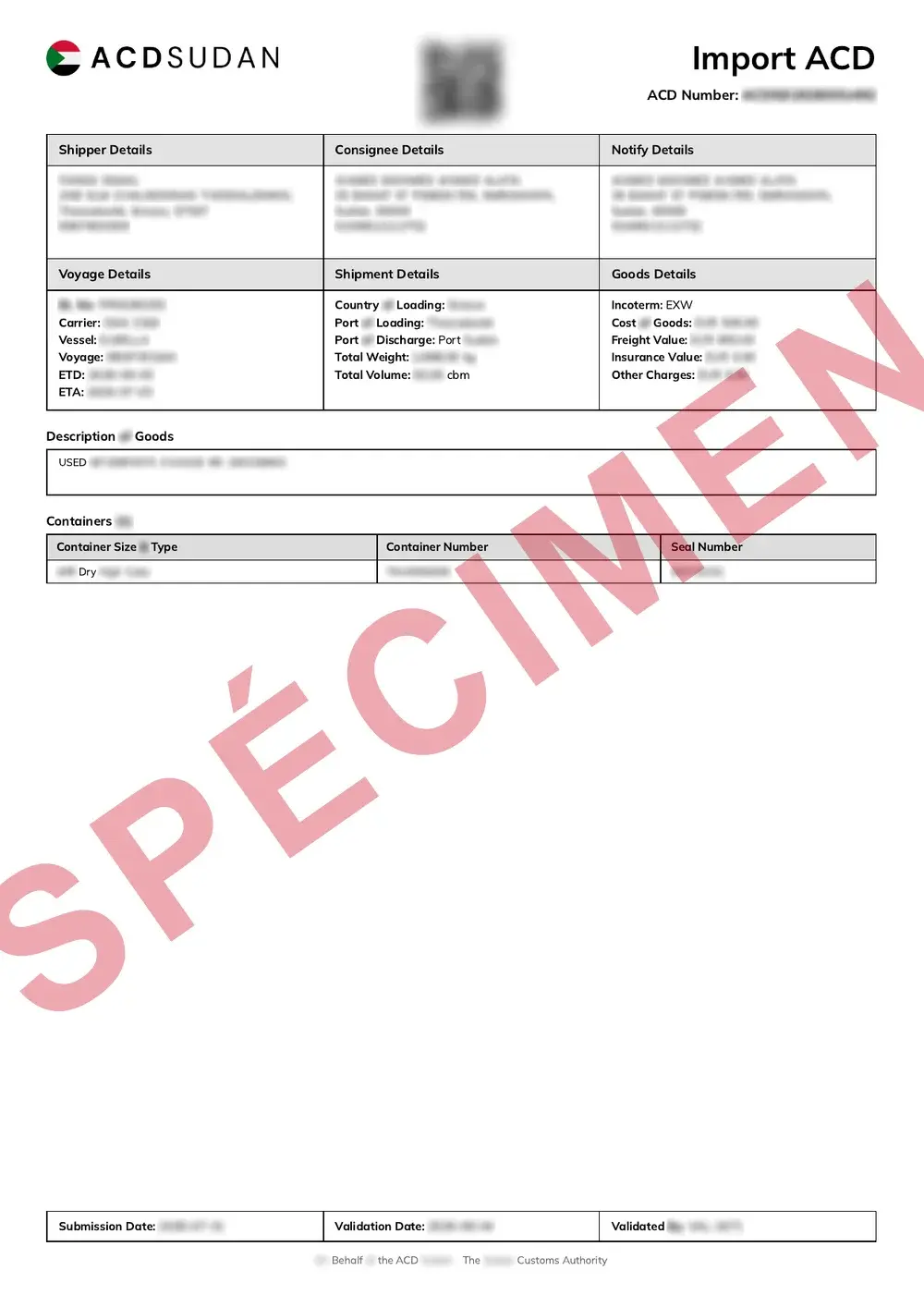 Document d’exemple officiel ACD Sudan